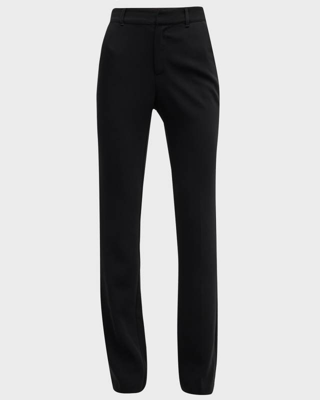 Kerry Slim Straight-Leg Crepe Pants